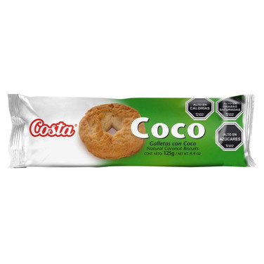 Super El Trebol Galleta Costa Coco 125 Grs