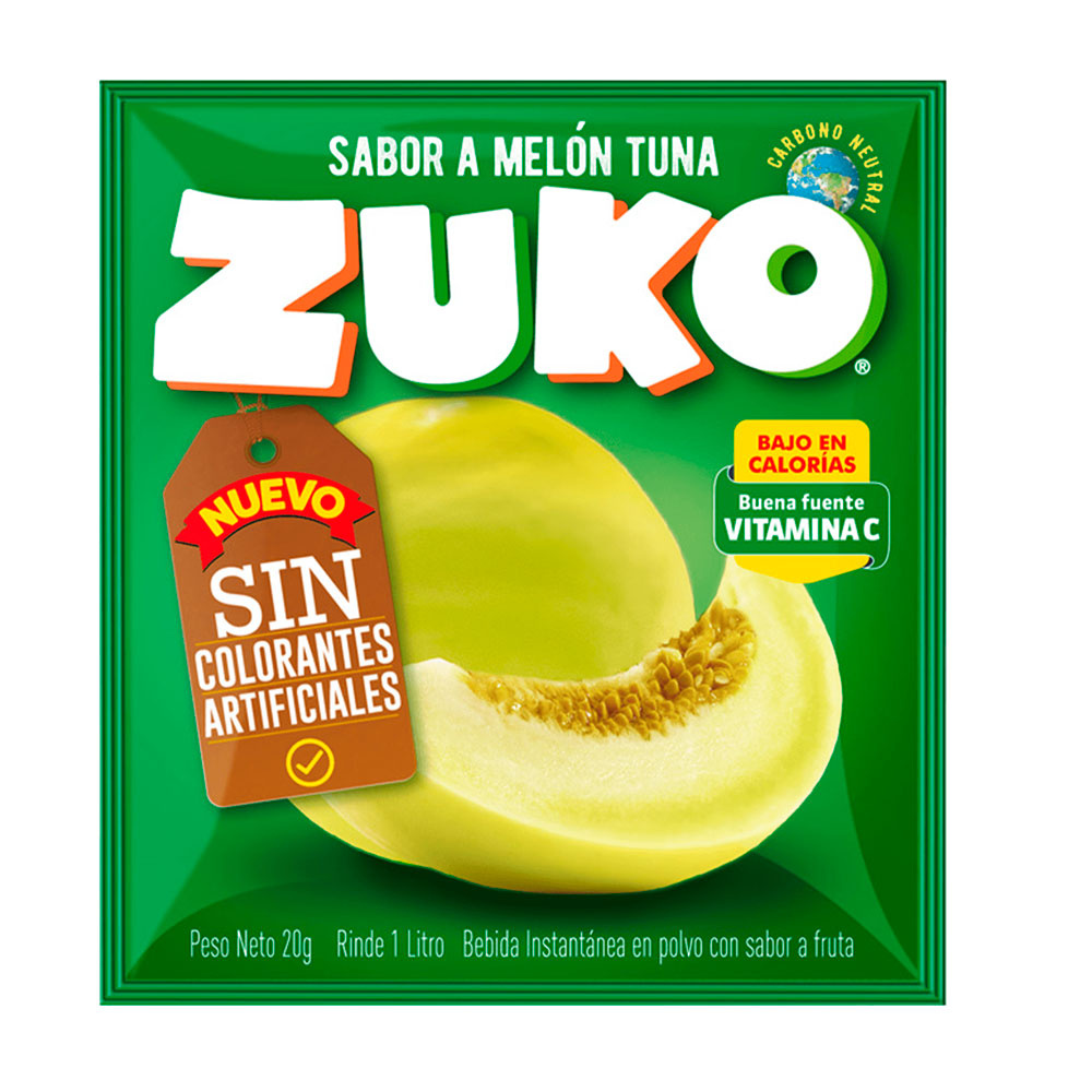 Super El Trebol Jugo en Polvo Zuko Melón Tuna 20 gr