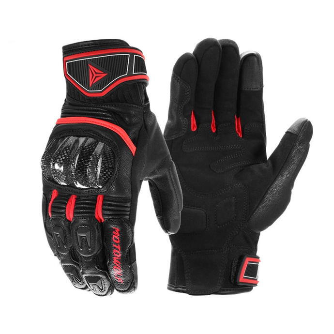 Guantes De Cuero Motowolf 0335 R MotoWolf