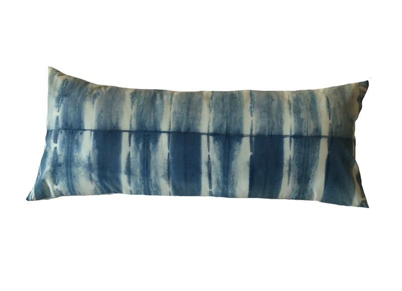 Cojín rectangular grande color menta y azul - Itajime Vertical