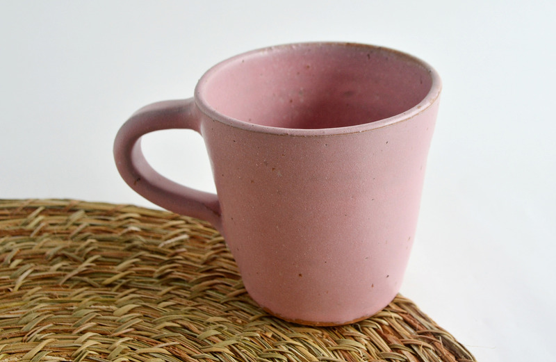 Tazón cónico en cerámica gres - Rosa cuarzo