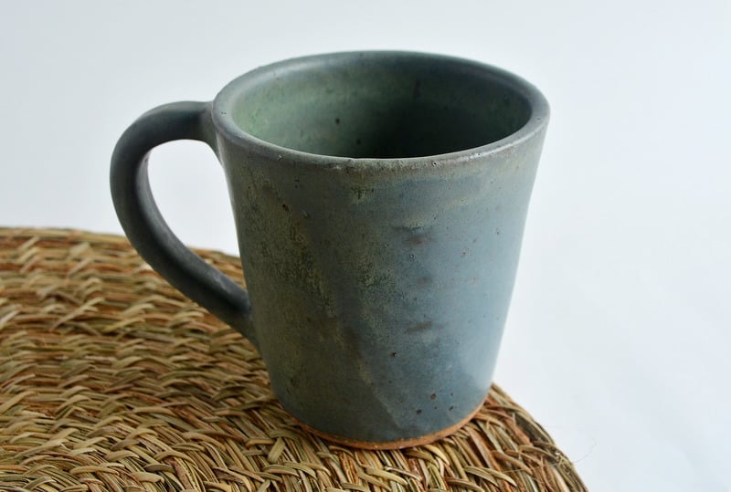 Tazón cónico XL en cerámica gres - Turquesa