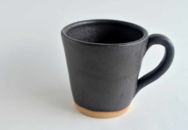 Tazón cónico XL en cerámica gres - Negro cálido