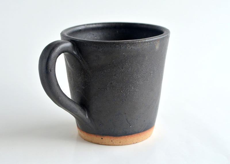 Tazón cónico XL en cerámica gres - Negro cálido