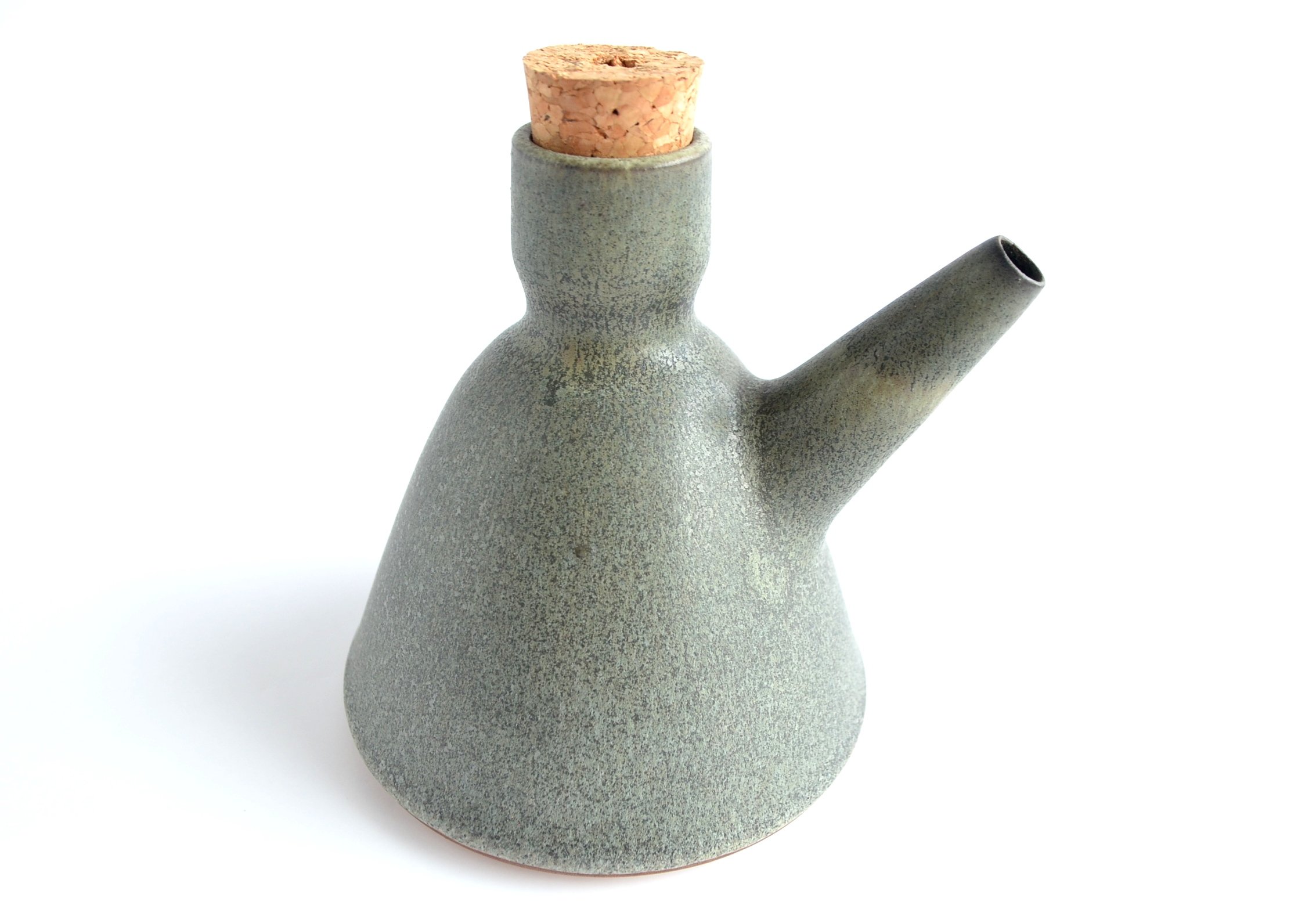 Aceitera o soyera en cerámica gres - Gris verdoso Aceitera o soyera en  cerámica gres - Gris verdoso - Manos del Alma