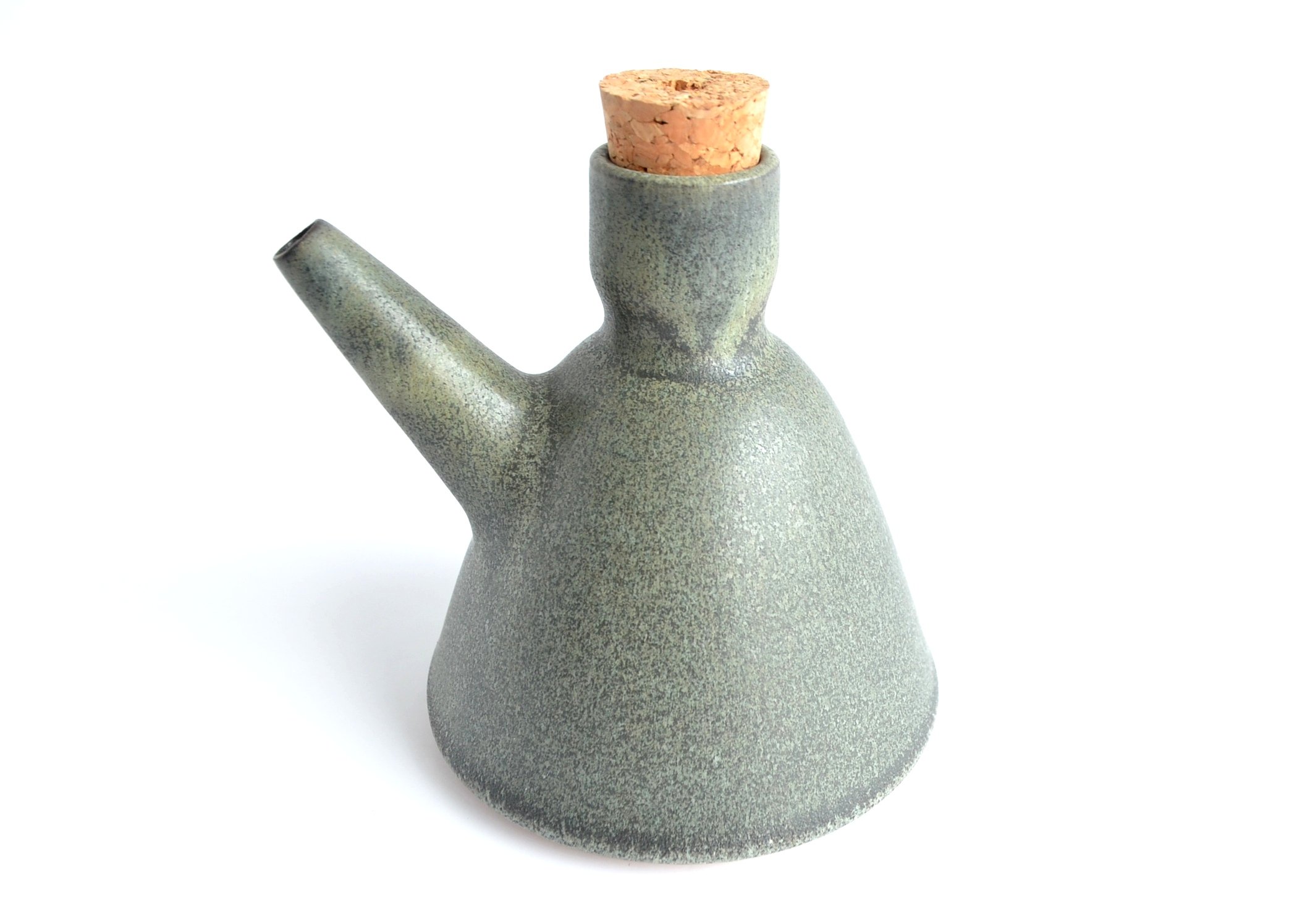 Aceitera o soyera en cerámica gres - Gris verdoso Aceitera o soyera en  cerámica gres - Gris verdoso - Manos del Alma