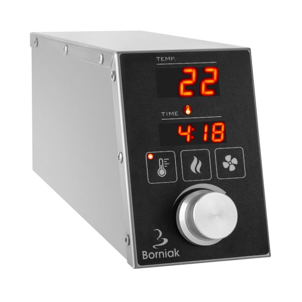 Ahumador Eléctrico Borniak 150L para BBQ, Panel de control con Timer