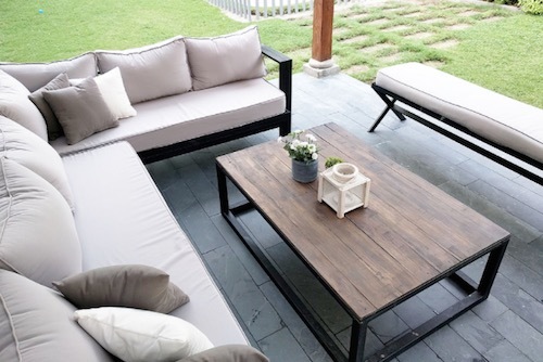 Sofá modular de fierro mediano