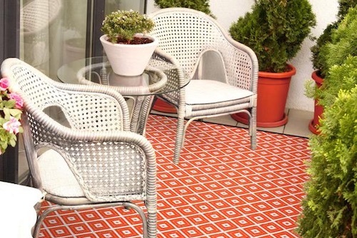 Alfombra PET rombos pequeños 150 x 240 cm arriendo
