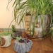 Macetero de cerámica de gres con cara de 40 cm de altura - maceteros con plantas.JPG