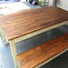 Mesa comedor de terraza de pallet con 2 bancas - mesa de comedor de madera de pallets reciclados.jpg