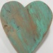 Corazones de madera - adorno para la pared corazon de madera reciclada decoracion verde agua mediano.JPG