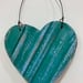 Corazones de madera - adorno para la pared corazon de madera reciclada decoracion turquesa con celeste chico.JPG