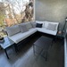 Juego de terraza de fierro de perfil cuadrado - sofa de fierro de perfil cuadrado con cojines en tela de exterior 21.JPG