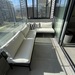 Juego de terraza de fierro de perfil cuadrado - sofa de fierro de perfil cuadrado con cojines en tela de exterior 20.JPG