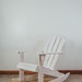 Silla mecedora de madera de pallets reciclados - silla mecedora de madera de pallets reciclados pintada blanca.JPG