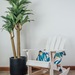 Silla mecedora de madera de pallets reciclados - silla mecedora de madera de pallets reciclados pintada blanca con cojin de colores.JPG