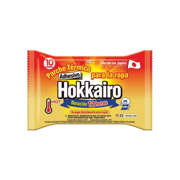 Hokkairo Parche Térmico para la ropa 10 unidades - Farmacias Knop