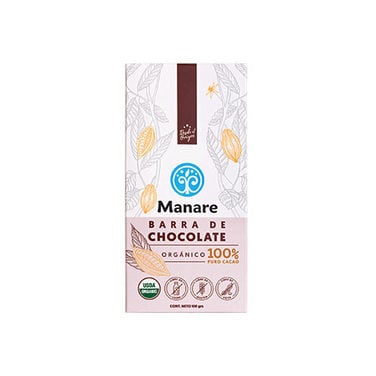 Chocolate 100% cacao org. 100 g, manare