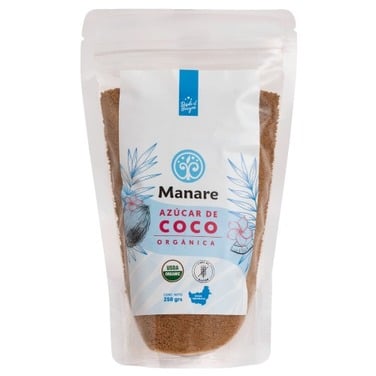 Azúcar de Coco Orgánica 250g, Manare