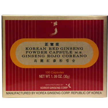 Ginseng Rojo Koreano x 100 cápsulas - FDC