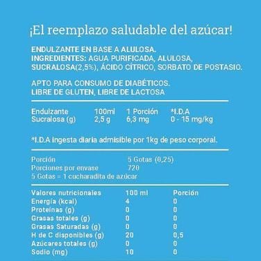 Endulzante alulosa gotas 180 ml Biofoods