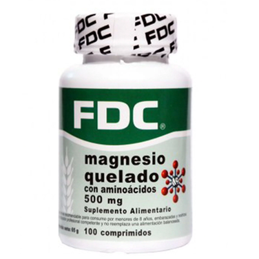 Magnesio quelado 500 mg x 100 comprimidos - FDC
