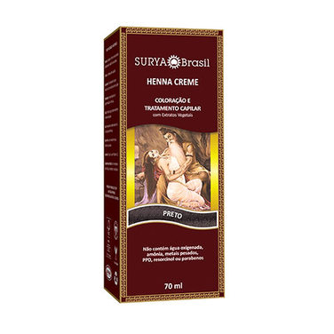 Henna crema negro 70 ml, Surya Brasil