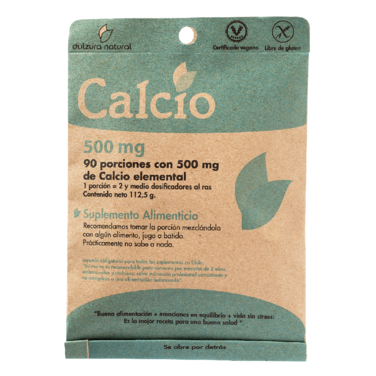 Calcio 500 mg x 90 porciones - Dulzura Natural
