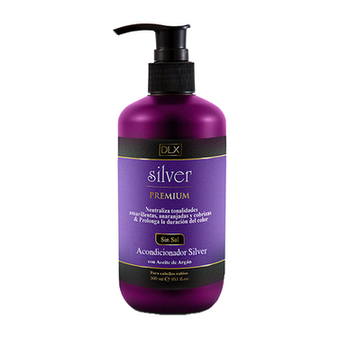 Acondicionador silver premium con argan 300 ml, Deluxe