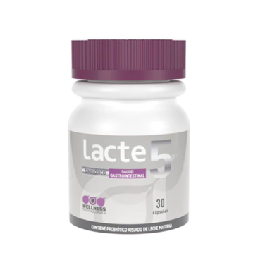 Probiótico Lacte 5 x 30 cápsulas - Wellness Technologies