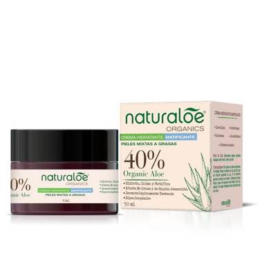 Crema facial hidratante matificante 50 ml - Naturaloe