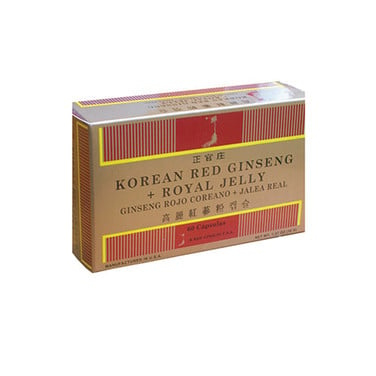 Ginseng Rojo Koreano con Jalea real x 60 cápsulas