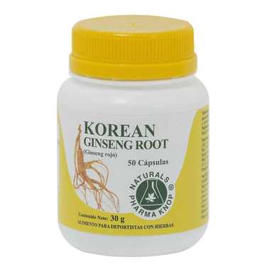 Ginseng Rojo Koreano 500 mg x 50 cápsulas - Pharma Knop®