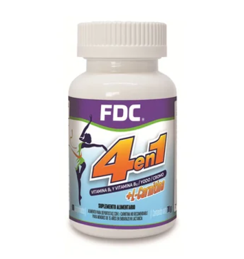 4 en 1 + L-Carnitina x 60 comprimidos - FDC