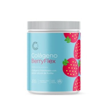 Colágeno Berryflex sabor frutilla 300 grs, 