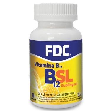 Vitamina B12 sublingual x60 comprimidos,FDC