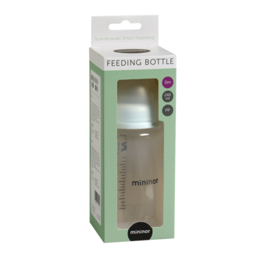 Mamadera de vidrio 0m 240 ml, Mininor                  