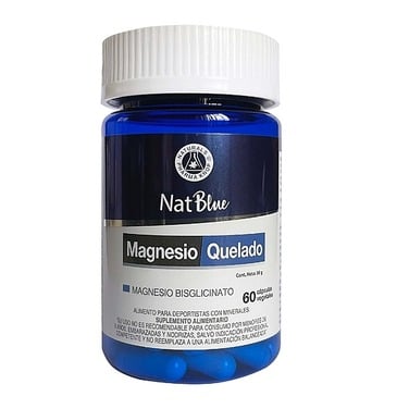 Magnesio Quelado x 60 cápsulas - Natblue®