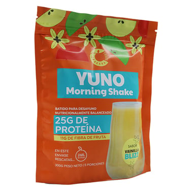 Yuno morning shake vainilla 300 g, Cascara