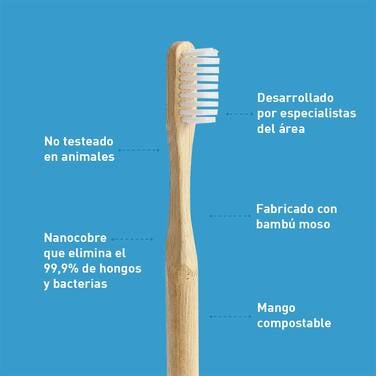 Cepillo Dental Biodegradable BIOBRUSH  Blanco Medio