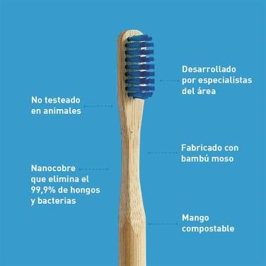 Cepillo Dental Biodegradable dental azul Biobrush 1 Un