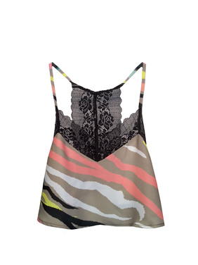 CROP TOP LENCERO ZEBRA