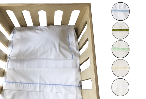 JUEGO DE SÁBANAS para CUNA GrowMe (Vivo varios colores)