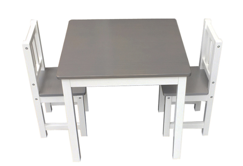 Mesa + 2 sillas - Gris