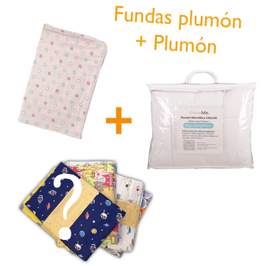     Funda Plumón Stars in pink + otra Funda a elección + Plumón (todo para 1ra. Posición - 120x140)