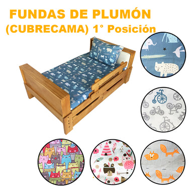 FUNDA DE PLUMÓN (CUBRECAMA)  1° Posición (120x140) - Selecciona el diseño