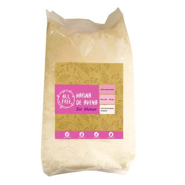 Harina de Avena Integral sin gluten ALLFREE -600 grs