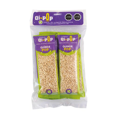 Qi Pop Cereal de Quinoa Endulzada 12 grs - 6 unidades