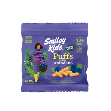 Smiley Kids Puffs Arándano - 12 grs